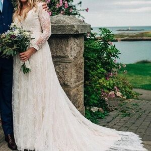 Bohemian vintage wedding dress